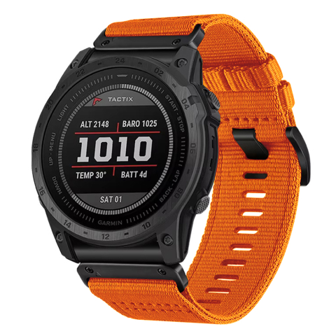 Curele SmartWatch - Curea pentru Garmin Fenix 5/5 Plus 6/6 Pro/7/Forerunner 935/945/Approach S60 - Techsuit Watchband QuickFit 22mm (W070) - Orange Blossom