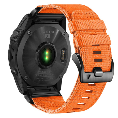 Curea pentru Garmin Fenix 5/5 Plus 6/6 Pro/7/Forerunner 935/945/Approach S60 - Techsuit Watchband QuickFit 22mm (W070) - Orange Blossom [1]