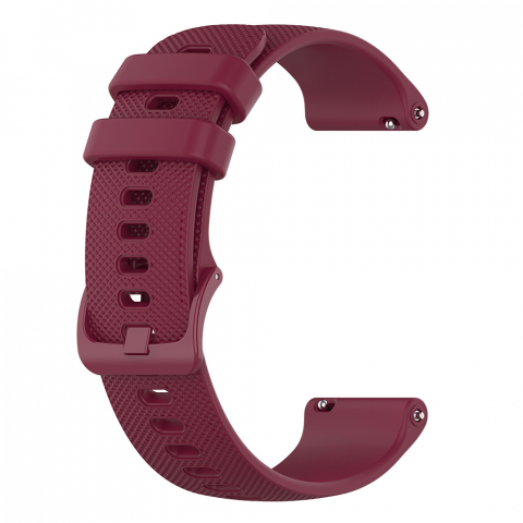 Accesorii SmartWatch - Curea pentru Samsung Galaxy Watch 4/5/Active 2, Huawei Watch GT 3 (42mm)/GT 3 Pro (43mm) - Techsuit Watchband 20mm - Burgundy