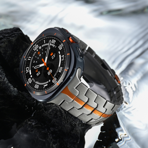 Curea pentru Samsung Galaxy Watch Ultra 47mm - Techsuit Watchband (W063) - Titanium Orange [1]