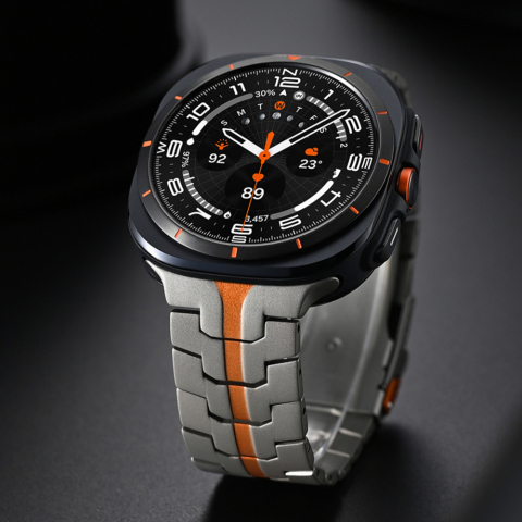 Curea pentru Samsung Galaxy Watch Ultra 47mm - Techsuit Watchband (W063) - Titanium Orange [2]