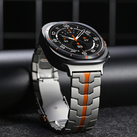 Curea pentru Samsung Galaxy Watch Ultra 47mm - Techsuit Watchband (W063) - Titanium Orange [4]