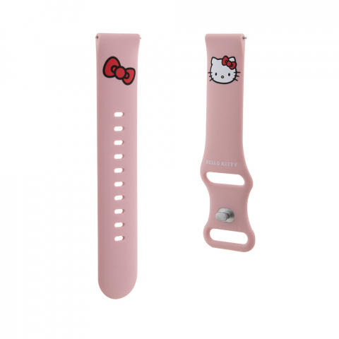 Curea pentru Samsung Watch 4/5, Huawei Watch GT 3 (42mm)/GT 3 Pro (43mm) - Hello Kitty Strap Silicone Kitty Head - Pink [2]