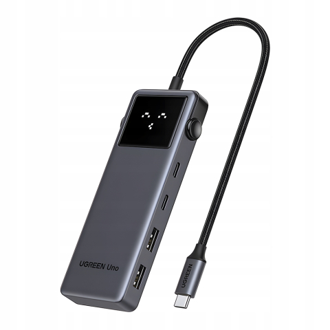 Docking Station 2x USB, 2x Type-C, HDMI, 10Gb/s, 4K, Display LED, Slot Card - Ugreen Uno 6in1 CM888 (35998) - Black [1]
