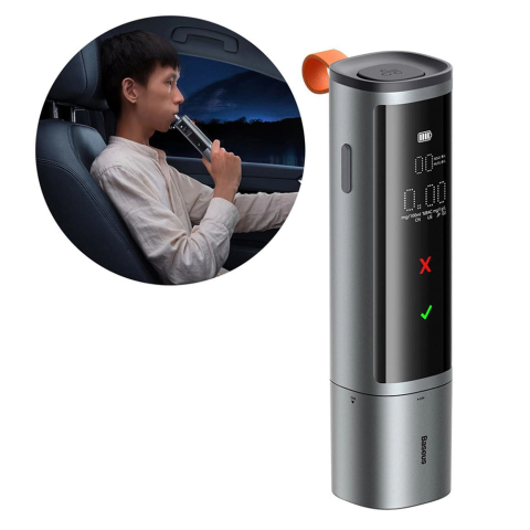 Accesorii auto interior - Etilotest cu Display, 470mAh, Type-C - Baseus SafeJourney Pro Series (CRCX060014) - Black