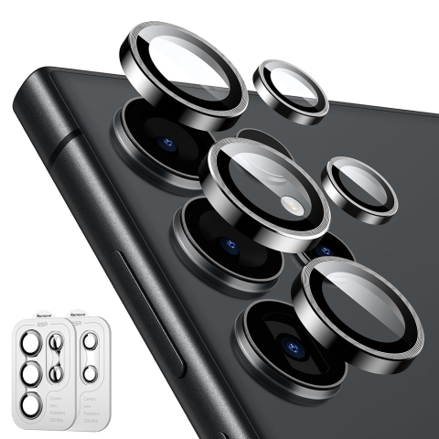 Huse & Folii Telefoane - Folie Camera pentru Samsung Galaxy S24 Ultra (set 2) - ESR Lens Protector Tempered Glass - Black