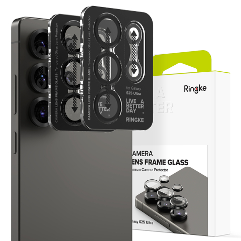 Folie Camera pentru Samsung Galaxy S25 Ultra - Ringke Camera Lens Frame Glass - Black [6]