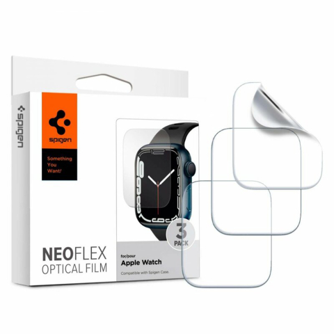 Accesorii SmartWatch - Folie pentru Apple Watch 4 / 5 / 6 / SE / SE 2 / 7 / 8 / 9 (40mm / 41mm) (set 3) - Spigen Neo Flex - Clear