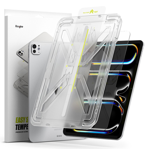 Folii Tablete - Folie pentru iPad Pro 11 (2024) - Ringke Easy Slide Tempered Glass - Clear