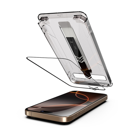 Folie pentru iPhone 15 Plus / iPhone 16 Plus (set 2) - Techsuit TitanGlass FullCover - Black [5]