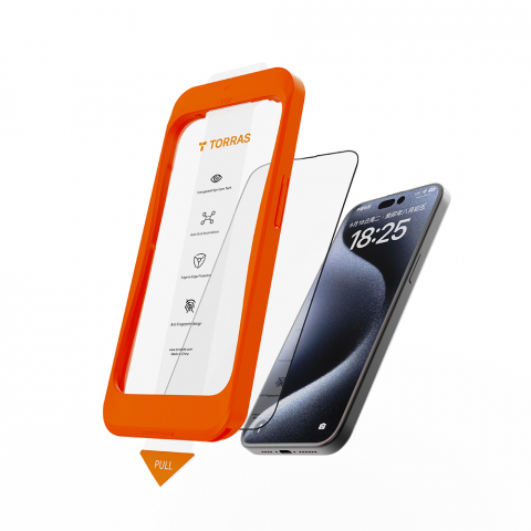 Folie pentru iPhone 16 Pro Max - Torras GlassGo Install Master [1]