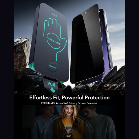 Folie pentru iPhone 17 Pro Max (set 3) - ESR Privacy Armorite Screen Protector UltraFit - Black [5]