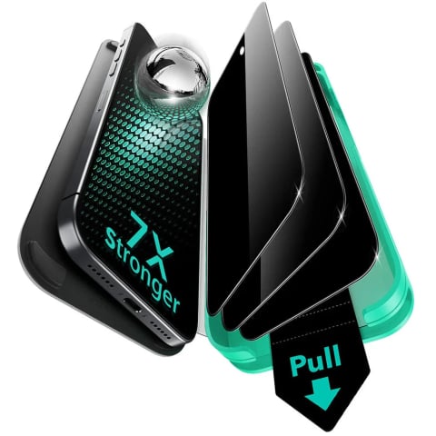 Folii telefoane - Folie pentru iPhone 17 Pro Max (set 3) - ESR Privacy Armorite Screen Protector UltraFit - Black