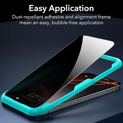 Folie pentru iPhone 17 Pro Max (set 3) - ESR Privacy Tempered Glass - Black [6]