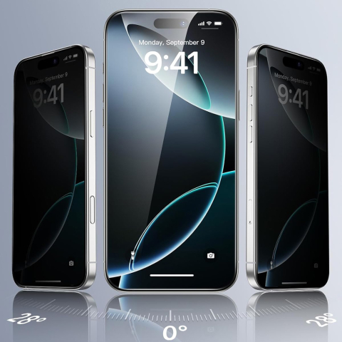 Folie pentru iPhone 17 Pro Max (set 3) - ESR Privacy Tempered Glass - Black [1]