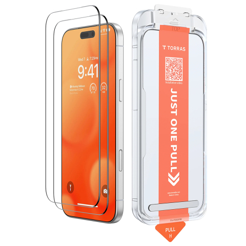 Folii telefoane - Folie pentru iPhone 17 - Torras GlassGo Install Master - Clear