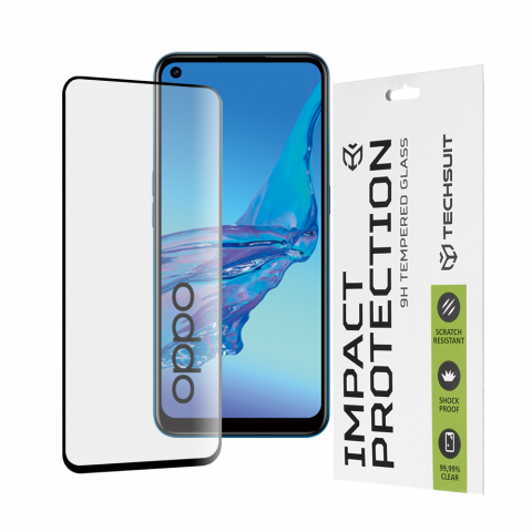 Folii telefoane - Folie pentru Oppo A53 4G / A53s 4G - Techsuit 111D Full Cover / Full Glue Glass