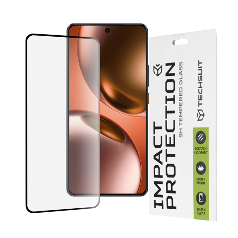 Folii telefoane - Folie pentru Realme GT 7 - Techsuit 111D Full Cover / Full Glue Glass - Black