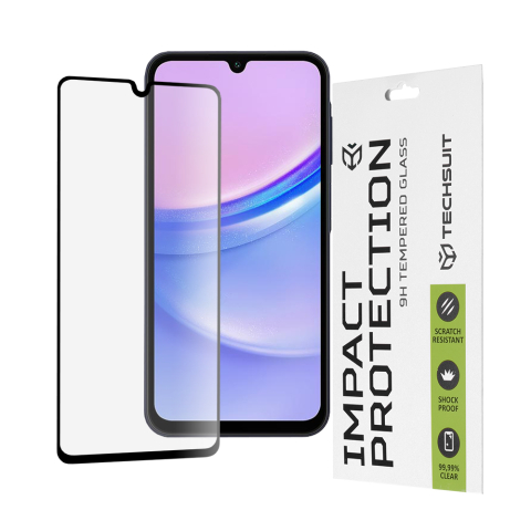 Folii telefoane - Folie pentru Samsung Galaxy A15 4G / A15 5G / A24 / A25 5G / M15 - Techsuit 111D Full Cover / Full Glue Glass - Black