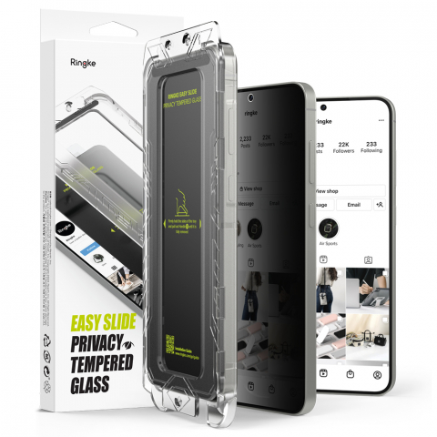 Folie pentru Samsung Galaxy S24 / S25 (set 2) - Ringke Easy Slide Privacy Tempered Glass [1]