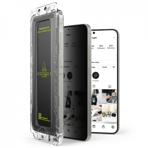 Folii telefoane - Folie pentru Samsung Galaxy S24 / S25 (set 2) - Ringke Easy Slide Privacy Tempered Glass