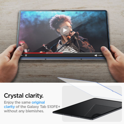 Folie pentru Samsung Galaxy Tab S10 FE Plus - Spigen Glas.tR Slim - Clear [6]