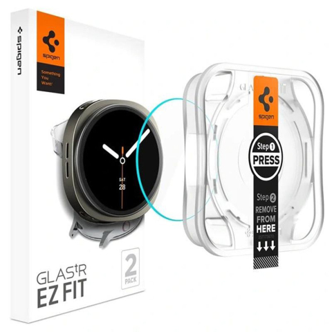 Accesorii SmartWatch - Folie pentru Samsung Galaxy Watch8 44mm (set 2) - Spigen Glas.TR EZ FIT - Clear