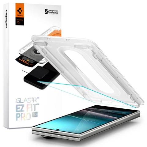 Folii telefoane - Folie pentru Samsung Galaxy Z Fold7- Spigen Glas.tR EZ FIT Pro HD - Clear