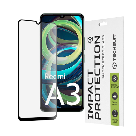 Folii telefoane - Folie pentru Xiaomi Redmi A3 / Redmi A3x - Techsuit 111D Full Cover / Full Glue Glass - Black