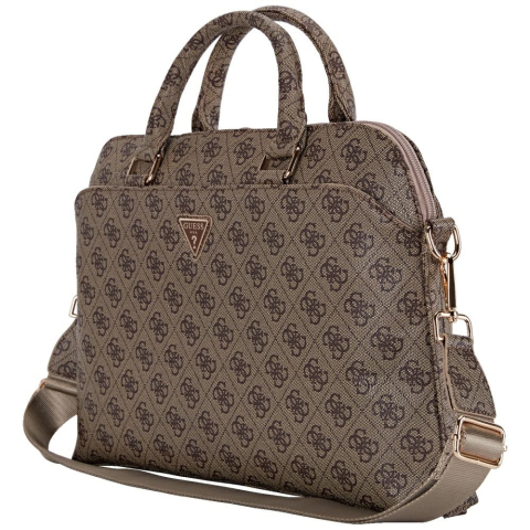 Accesorii Tablete & Laptopuri - Geanta pentru Laptop 15", Unisex, Ajustabila - Guess 4G Triangle Logo (GUCB15P4DPTW) - Brown
