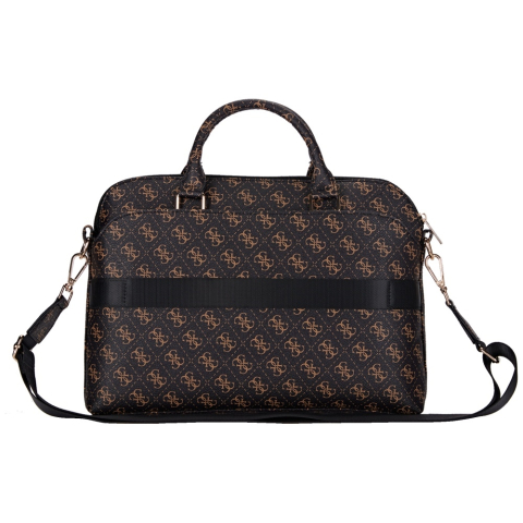 Geanta pentru Laptop 15", Unisex, Ajustabila - Guess 4G Triangle Logo (GUCB15PG4TGNK) - Black / Brown [2]