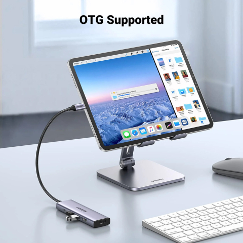 Hub Multiport, Slim, USB-C, 3x USB, HDMI, PD100W, 5Gbps, 4K - Ugreen - Gray [6]