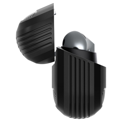 Husa cu Holder Metalic pentru Samsung Galaxy Buds 3 / 3 Pro Spigen Rugged Armor - Black [5]
