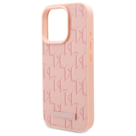 Husa iPhone 16 Pro Max - Karl Lagerfeld Leather MagSafe  - Pink Hot Stamp [1]