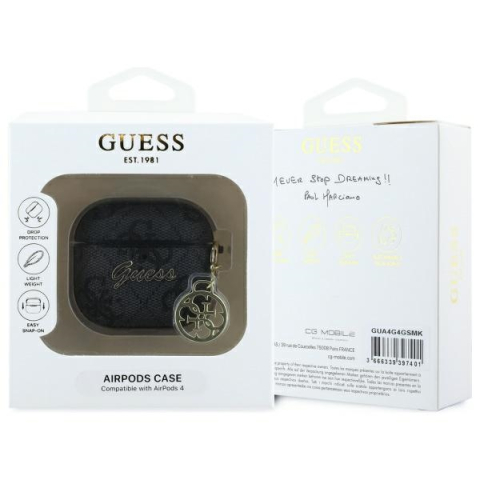 Husa pentru Apple AirPods 4 - Guess 4G Charm Collection (GUA4G4GSMW) - Brown [6]