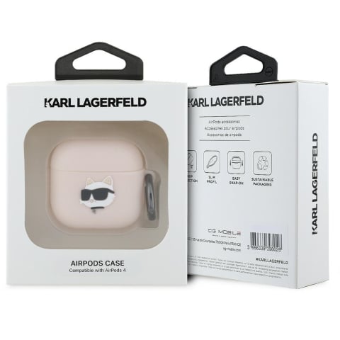 Husa pentru Apple AirPods 4 - Karl Lagerfeld Silicone Choupette Head 3D (KLA4RUNCHP) - Pink [6]