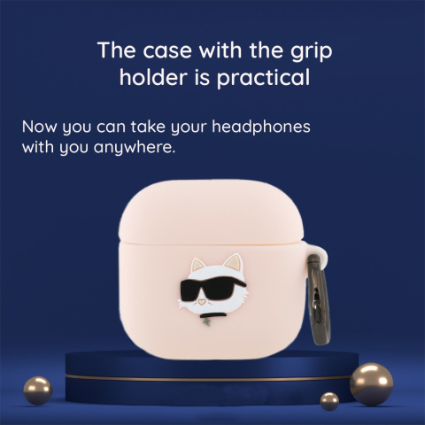 Husa pentru Apple AirPods 4 - Karl Lagerfeld Silicone Karl Head 3D (KLA4RUNIKK) - Black [4]