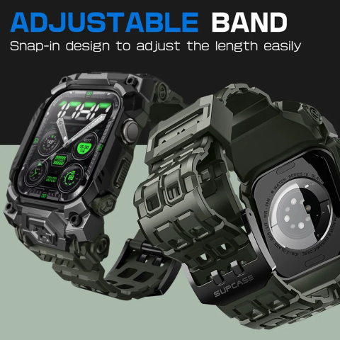Husa pentru Apple Watch 10 46mm + Curea - Supcase Unicorn Beetle Ore Pro Version - Guldan [6]