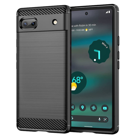 Huse telefoane - Husa pentru Google Pixel 6a - Techsuit Carbon Silicone - Black