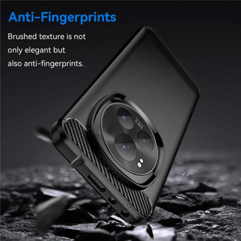 Husa pentru Honor Magic7 Pro - Techsuit Carbon Silicone - Black [1]