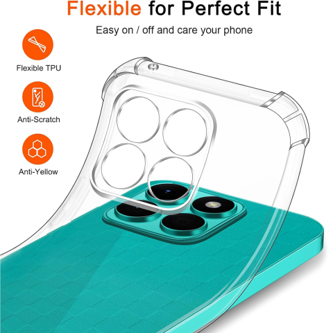 Husa pentru Honor X8c - Techsuit Shockproof Clear Silicone - Clear [2]
