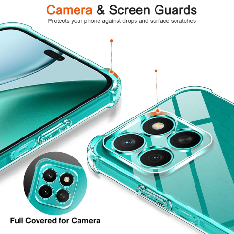 Husa pentru Honor X8c - Techsuit Shockproof Clear Silicone - Clear [3]