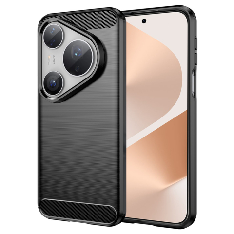 Huse & Folii Telefoane - Husa pentru Huawei Pura 80 Pro / 80 Ultra - Techsuit Carbon Silicone - Black