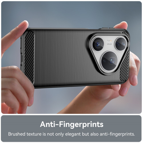 Husa pentru Huawei Pura 80 Pro / 80 Ultra - Techsuit Carbon Silicone - Black [1]