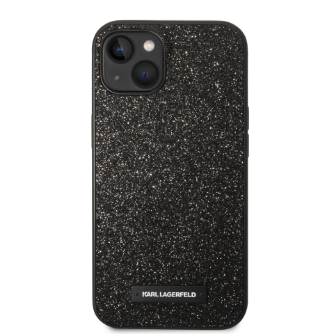Husa pentru iPhone 14 Plus - Karl Lagerfeld Hardcase Glitter  - Plaque Logo [2]