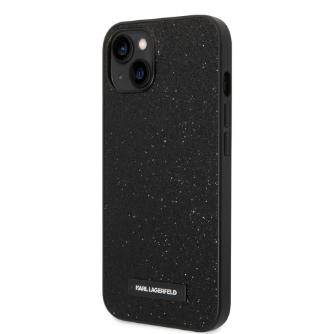 Husa pentru iPhone 14 Plus - Karl Lagerfeld Hardcase Glitter  - Plaque Logo [4]