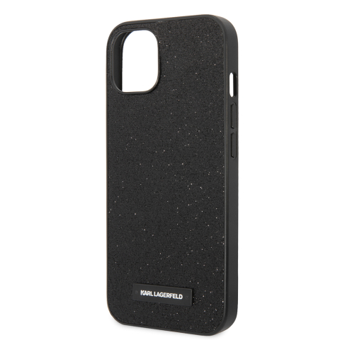 Husa pentru iPhone 14 Plus - Karl Lagerfeld Hardcase Glitter  - Plaque Logo [1]