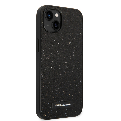 Husa pentru iPhone 14 Plus - Karl Lagerfeld Hardcase Glitter  - Plaque Logo [5]