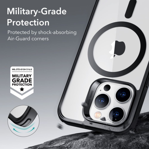 Husa pentru iPhone 14 Pro - ESR Classic Hybrid HaloLock - Clear Black [3]