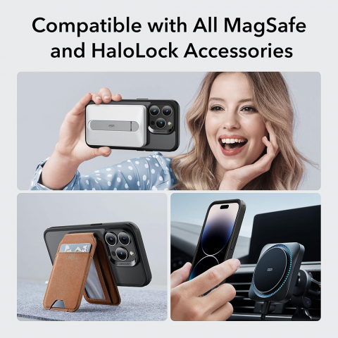 Husa pentru iPhone 14 Pro - ESR Classic Hybrid HaloLock - Frosted Black [6]